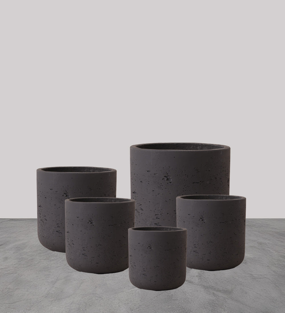 Dark Grey Concrete Pot
