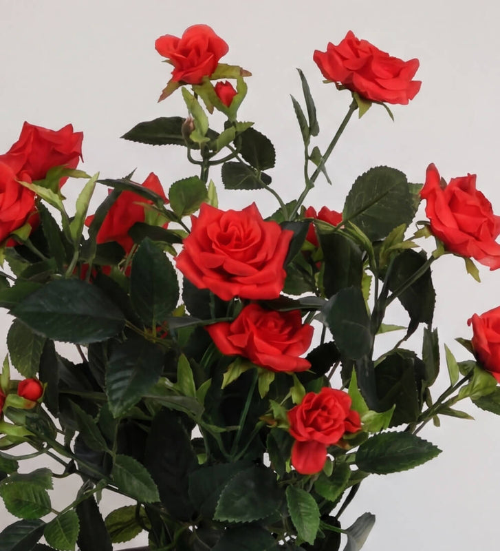 Artificial Rose & Grey Pot