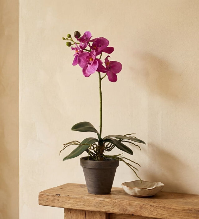 Artificial Purple Orchid & Pot