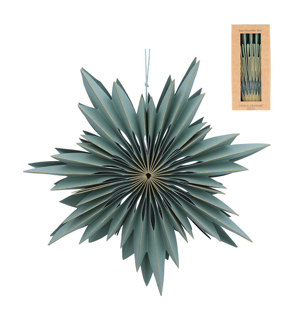 Sage paper snowflake