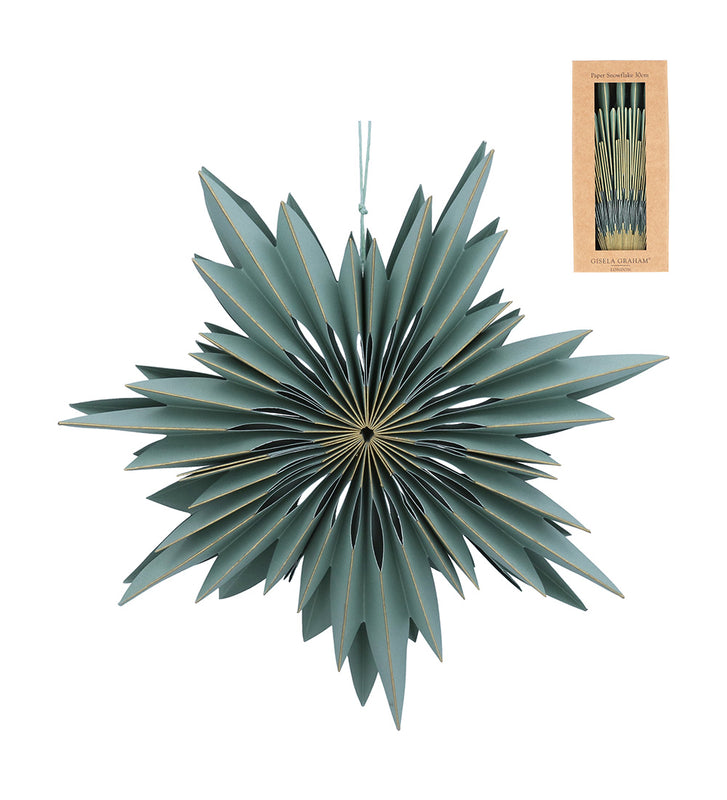 Sage paper snowflake