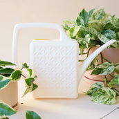 Breeze Block Watering Can - Ivory - Leaf Envy